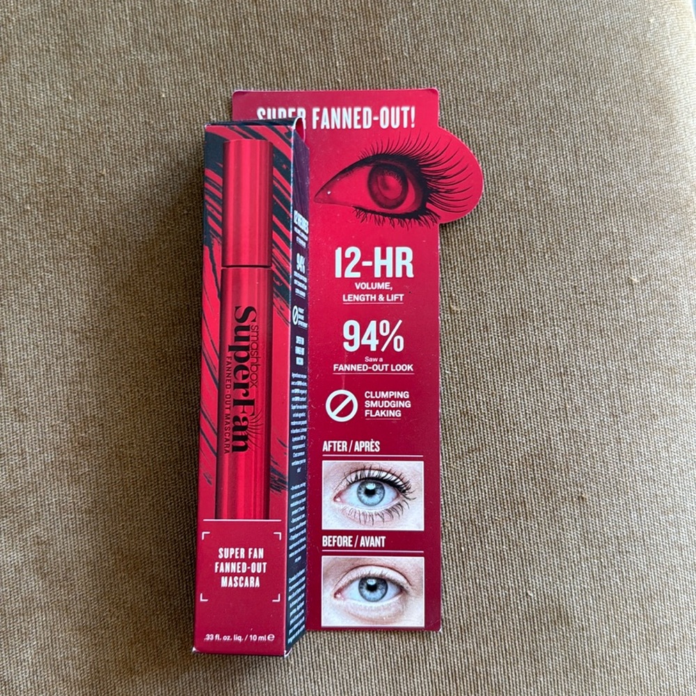 NIB Smashbox SuperFan Fanned-Out Mascara- Black- .33 fl. oz. liq.